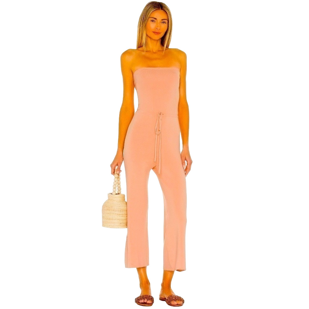 Lovers + Friends Pink Strapless Jumpsuit